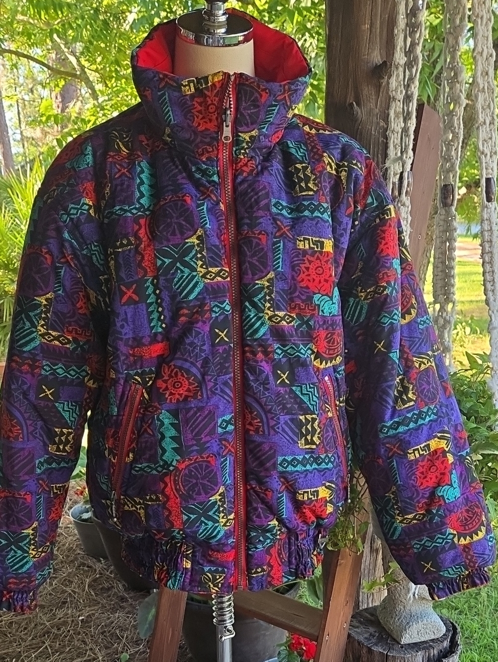 Fera Ski Wear Reversible Colorful Ski Jacket Size 12